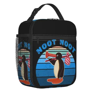 Nem Nem Pingu Hőszigetelt Ebéd Bag Nők Mém Pingvin Hordozható Ebéd Tote Dolgozni Iskola Utazási Többfunkciós Élelmiszer Doboz