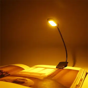 Olvasás Clip Lámpa Új Bookclip USB Töltés Táblázat kotta Lámpa Kényelmes, Puha, csúszásmentes Szilikon Pad Állítható Könyv, Lámpák