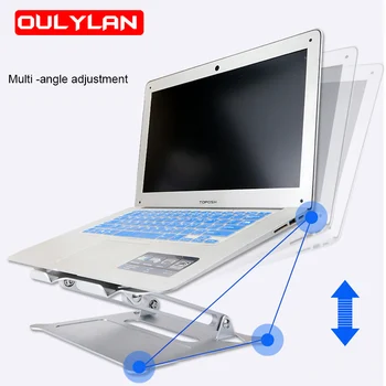OULYLAN Alumínium Ötvözet Laptop Állvány Asztal Összecsukható Lift Tablet Notebook Hűtő Tartó Laptop Állvány