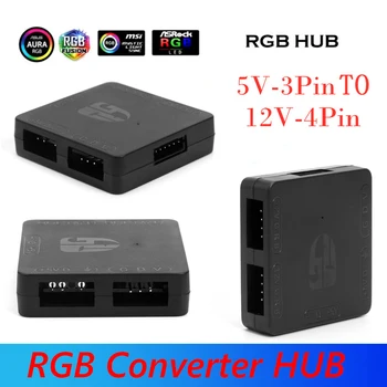 RGB Konverter 5V 3Pin ARGB, hogy 4 Pin 12V RGB Lámpa Átutalás Chassis Fan Átalakító RGB 3PIN M/B ASUS Gigabyte pedig az MSI