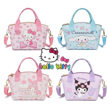 Sanrio Hello Kitty Váll táska Anime Kulomi Fahéj Kutya Dallam Vízálló Cipzár Messenger Bag Diák táska Játékok Táska Ajándék