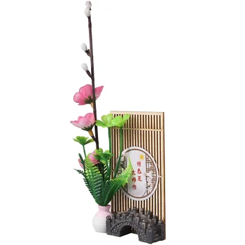 Sashimi Étel, Virág Dekoráció Művirágok Sushi Lemez Dekoráció Hideg Szívességet Műanyag Növények