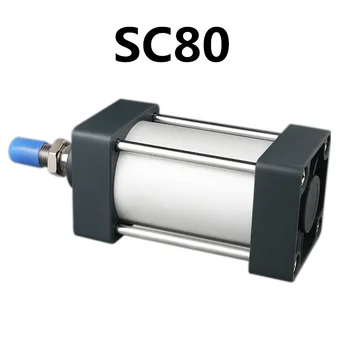 SC80 Standard pneumatikus Munkahengerek, 80mm Unalmas Kettős működésű Pneumatikus Henger SC 50/75/100/125/150/175/200/250/300mm Löket Forró Eladó