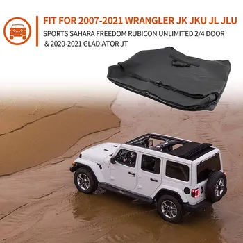 Szabadság Felső Panelek Tároló Táska Jeep Wrangler JK JKU JL JLU 2 ajtós 4 ajtós Hard Top Modellek JT 2007-2021 (Fekete)