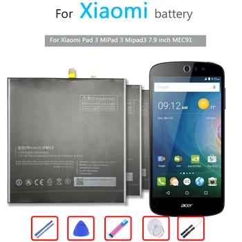 Tablet Li-Polimer Akkumulátor BM62 A Xiaomi Pad 3 MiPad 3 Mipad3 7.9 Colos MEC91 mi tab 3 Csere Akkumulátor 6600mAh BM62