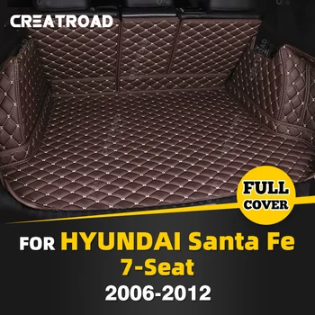 Teljes Lefedettség Csomagtartóban Szőnyeg Hyundai Santa Fe 7-Ülés SUV 2006-2012 11 10 09 08 07 Autó fedezet Pad Belső Védő Kiegészítők