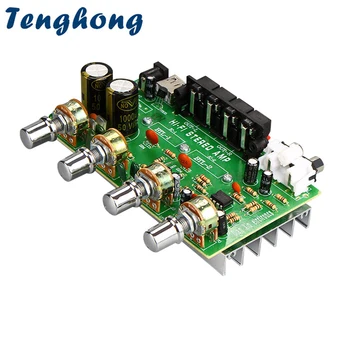 Tenghong TDA7056 Hatalom Audio Hang Erősítő Testület 25W+25W Stereo 2.0 Csatornán DC12V USB Töltő Autós Amplificador DIY