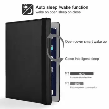 Tok iPad Pro 12.9 360 Fokos Forgatható Állvány Eset Smart védőburkolat Auto Sleep/Wake Apple Pro 12.9 2015 /2017