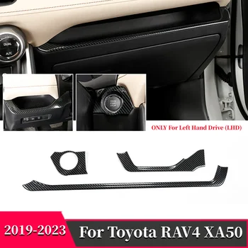 Toyota RAV4 XA50 2019-2023 Rozsdamentes Autó Belső Központi Irányítás Dekorációs Szalag Módosítás Trim Matrica Tartozékok