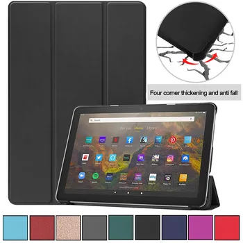 Tűz Ütésálló, Könnyű 10 HD Kindle 2021 Bőr Slim tok Állvány ipad/tablet esetben Magas Minőségű Borító Protector Ac