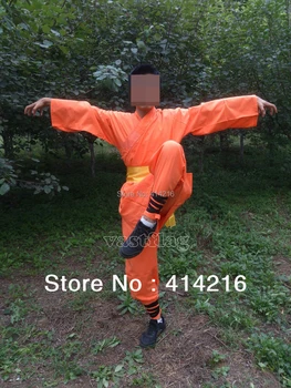 unisex pamut Gyerekek&Felnőtt tai chi egyenruhát kung fu megfelel a shaolin Szerzetes ruhát köntös wing chun ruha narancssárga