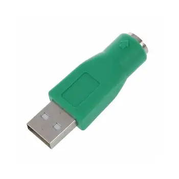 USB / PS2 Zöld Adapter Egy Táskát Egy Csomag USB Férfi 6Pin Női Billentyűzet-Egér Adapter