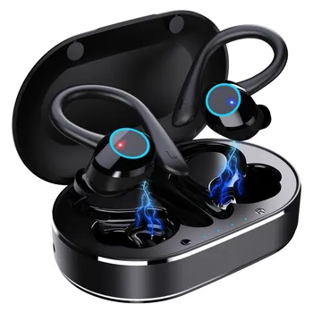 Vezeték nélküli 5.0 Fejhallgató Touch Control Sport Vízálló Bluetooth Fülhallgató HiFi 9D Bass Sztereó Fülhallgató Fülhallgató Mikrofon
