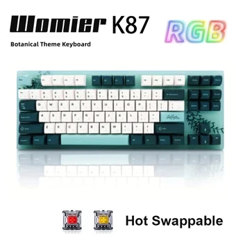 Womier K87 TKL Botanikus Mechanikus Billentyűzet Hot Swap Vezetékes Billentyűzet 87 Kulcsok DIY Egyéni Gaming Billentyűzet 80% RGB-PC Billentyűzet