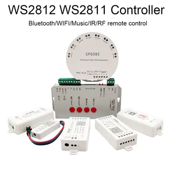 WS2811 WS2812B Vezérlő Bluetooth/WIFI/Zene WS2812 Okos Pixel RGB Led Szalag Vezérlő SP107E SP108E SP110E T1000S DC5-24V