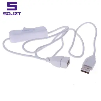 Új 100cm USB-Kábel Hosszabbító kábel bekapcsolás/KIKAPCSOLÁS Kábel Hosszabbító Kapcsoló USB Tápegység Vonal Tartós Adapter Tartozékok