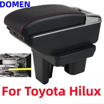 Karfa Doboz Toyota Hilux Utólag alkatrészek Autó Belső Kartámasz Tároló Forgatható Visszahúzható USB LED pohártartó Tartozékok