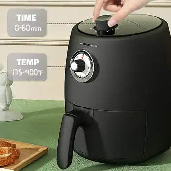 Olajsütő 2 Liter, Kis Kompakt Levegő Fryer, Állítható Hőmérséklet