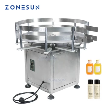 ZONESUN ZS-SP600Z Asztali Automatikus Rotációs Kerek Műanyag Palack Gyűjtése, Rendezése Lemezjátszó csomagológép gyártósor
